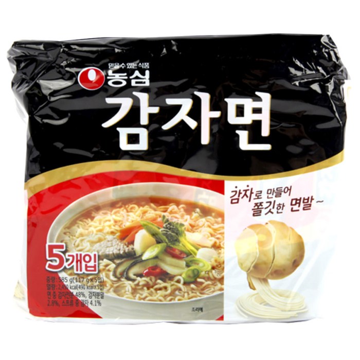 농심 감자면 117g, 5개 대표 이미지 - 생라면 추천