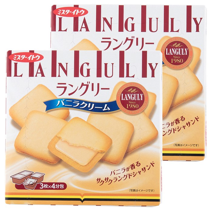 랑그리 바닐라향크림샌드, 129.6g, 2개 대표 이미지 - 버터쿠키 추천