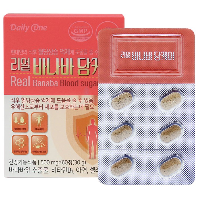 데일리원 리얼 바나바 당케어, 60정, 1개 대표 이미지 - 당뇨 영양제 추천