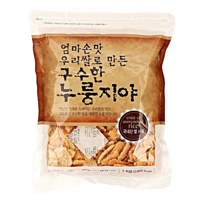 바른들식품 엄마손맛 우리쌀로 만든 구수한 누룽지야, 1kg, 1개 대표 이미지 - 누룽지 추천