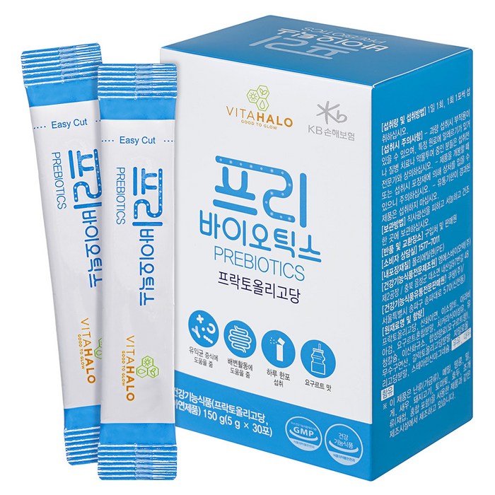 비타할로 프리바이오틱스 프락토올리고당 FOS, 5g, 30개입 대표 이미지 - 비타할로 추천