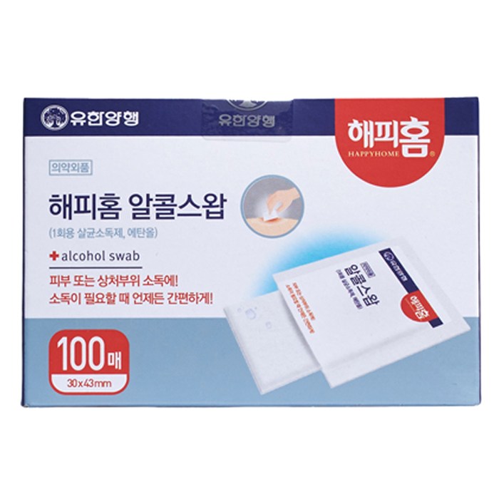 해피홈 알콜 스왑, 100매, 1개 대표 이미지 - 알콜 추천