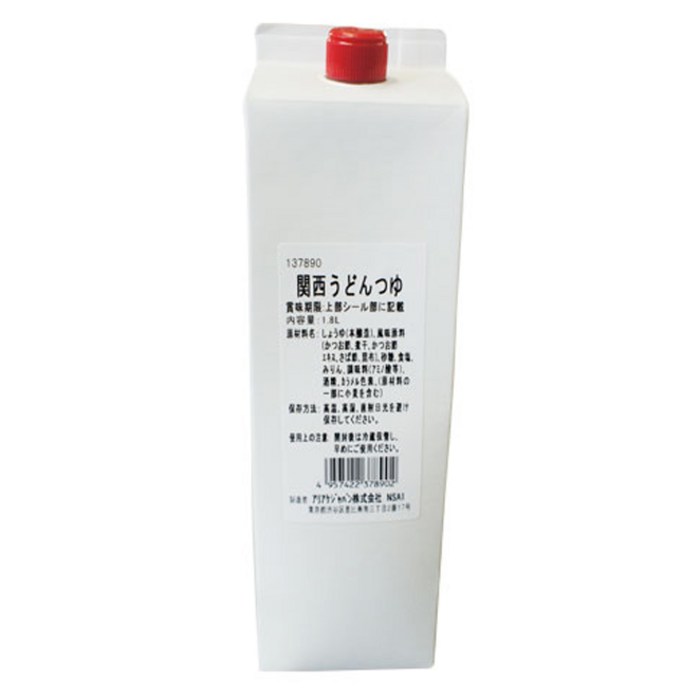 아리아케-간사이우동쯔유, 1.8L, 1개 대표 이미지 - 어간장 추천