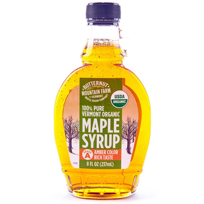 버터넛마운틴팜 유기농 메이플시럽, 237ml, 1개 대표 이미지 - 메이플시럽 추천
