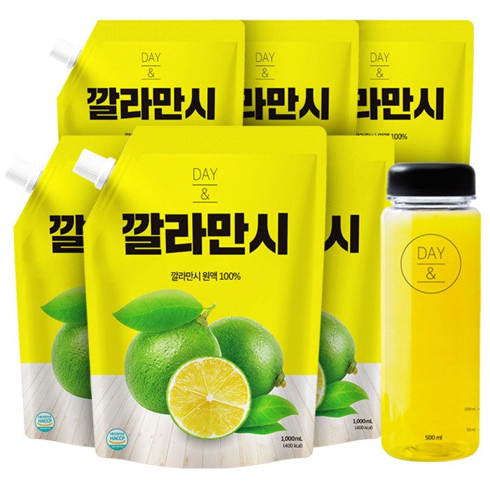 황토농원 데이 & 깔라만시 원액 1L x 6p + 보틀, 1000ml, 1세트 대표 이미지 - 깔라만시 추천