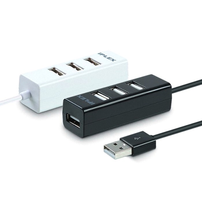 아이플렉스 4포트 허브 IPLEX-4HUB, 블랙, 화이트 대표 이미지 - USB 허브 추천