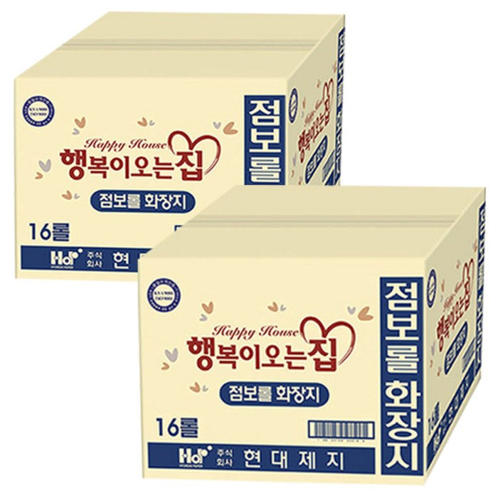 행복이오는집 점보롤 화장지 2겹 75m, 16롤, 2박스 대표 이미지 - 점보롤 화장지 추천