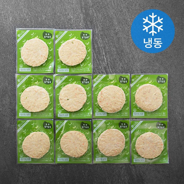 햇살닭 두부 닭가슴살 (냉동), 100g, 10팩 대표 이미지 - 두부 스테이크 추천