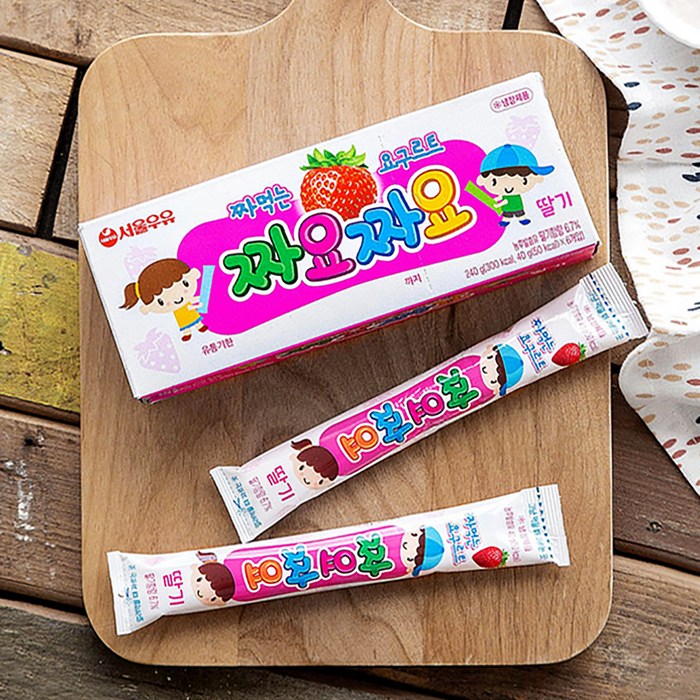 서울우유 짜먹는 요구르트 짜요짜요 딸기 (6개입), 240g, 4개 대표 이미지 - 요플레 추천