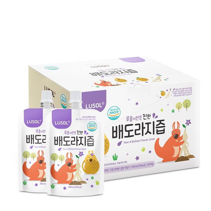 루솔 이 만든 진한 배도라지즙 선물세트, 100ml, 20포 대표 이미지 - 배도라지즙 추천
