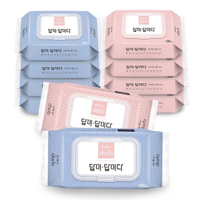 답이답이다 다용도 물티슈 캡형, 100매입, 10개입 대표 이미지 - 강아지 물티슈 추천