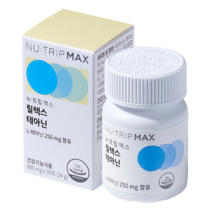 뉴트립 릴렉스 테아닌 800 mg, 30정, 1개 대표 이미지 - 멜라토닌 추천