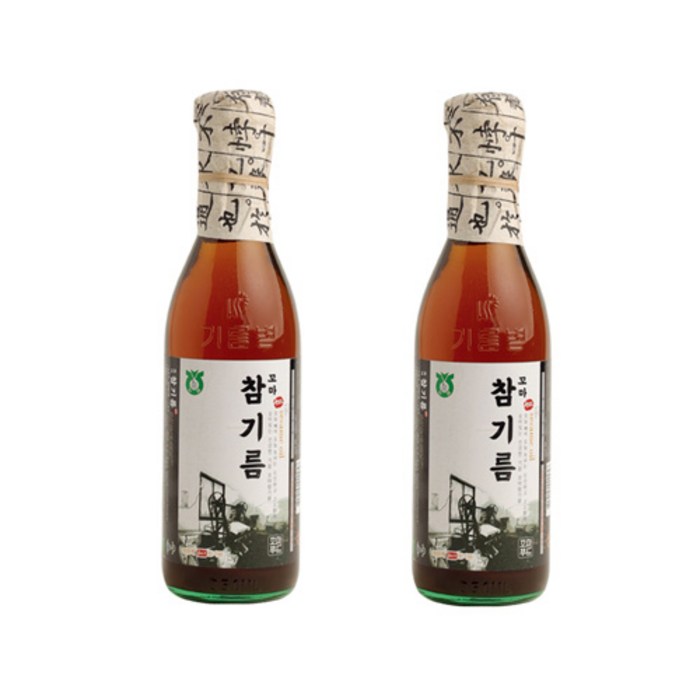 꼬마참기름 통참깨 참기름, 350ml, 2개 대표 이미지 - 참기름 추천