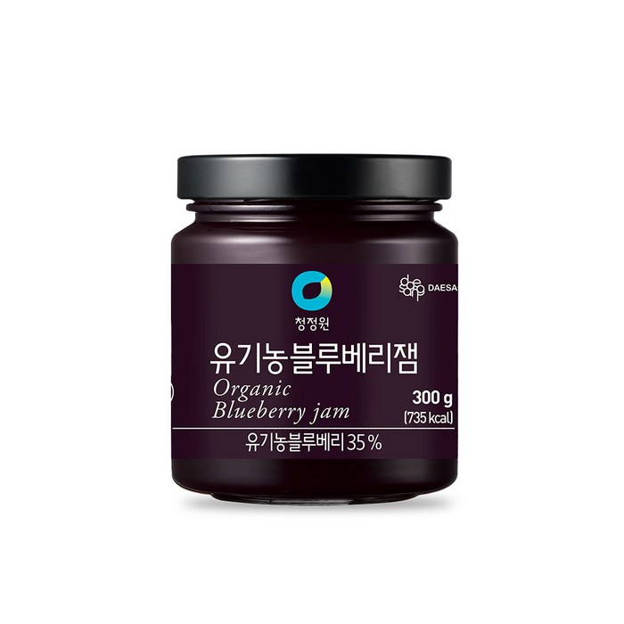 청정원 유기농 블루베리잼, 300g, 1개 대표 이미지 - 블루베리잼 추천