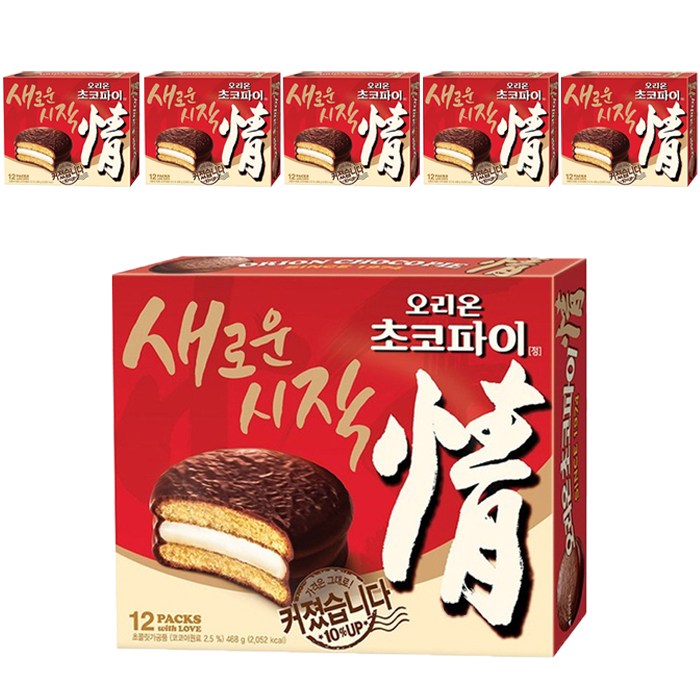 오리온 초코파이, 468g, 6개 대표 이미지 - 소풍 추천