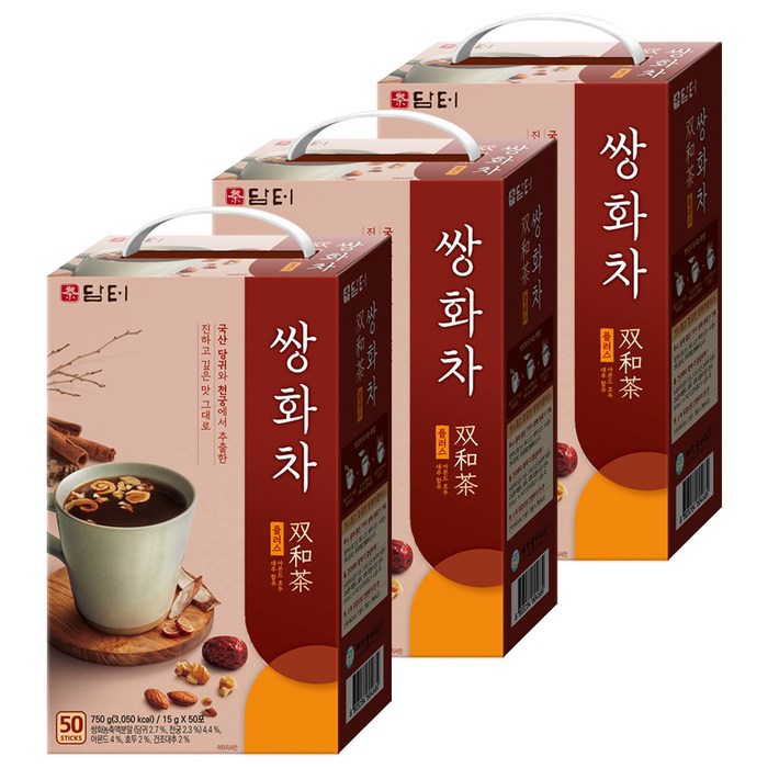 담터 쌍화차 플러스, 15g, 50개입, 3개 대표 이미지 - 쌍화스틱 추천