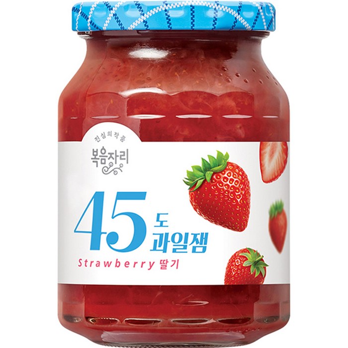 복음자리 45도 과일잼 딸기, 350g, 1개 대표 이미지 - 무설탕 잼 추천