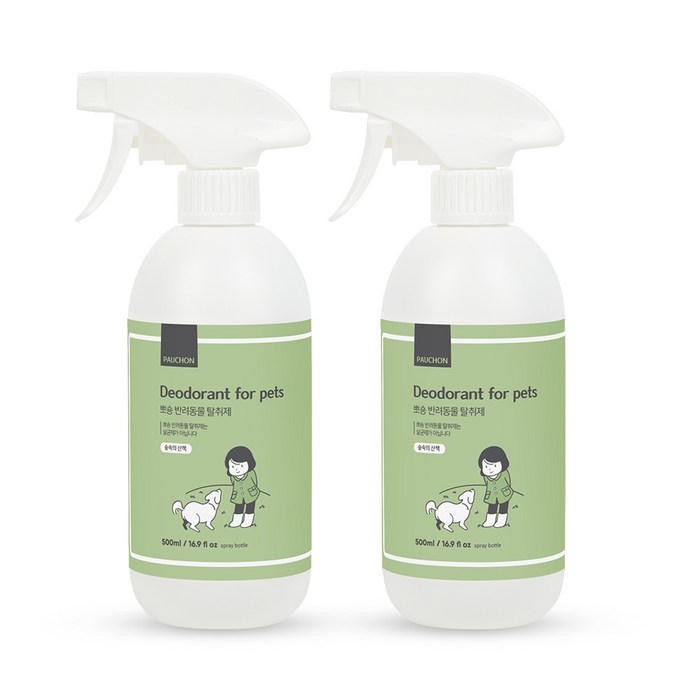 뽀숑 반려동물 탈취제 숲속의 산책, 500ml, 2개 대표 이미지 - 개똥 치우기 추천