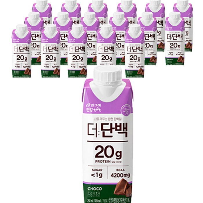 tft 더단백 드링크 초코, 250ml, 18개 대표 이미지 - 저당 음식 추천