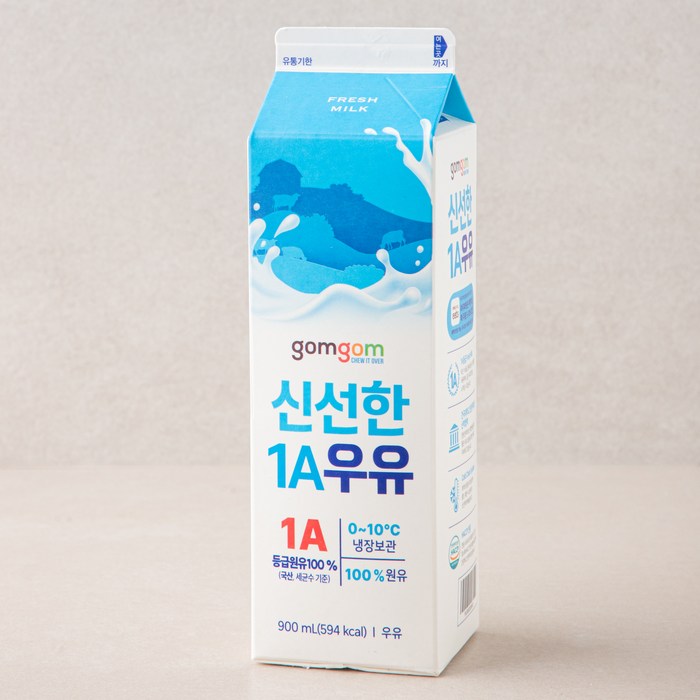 곰곰 신선한 우유, 900ml, 1개 대표 이미지 - 요거트 과일 추천