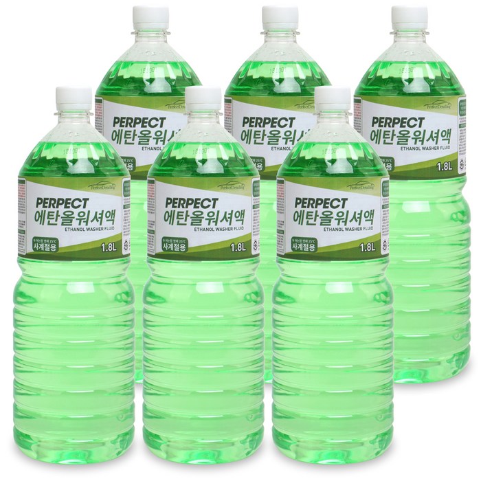 퍼펙트디테일링 에탄올 워셔액, 1.8L, 6개 대표 이미지 - 에탄올 워셔액 추천