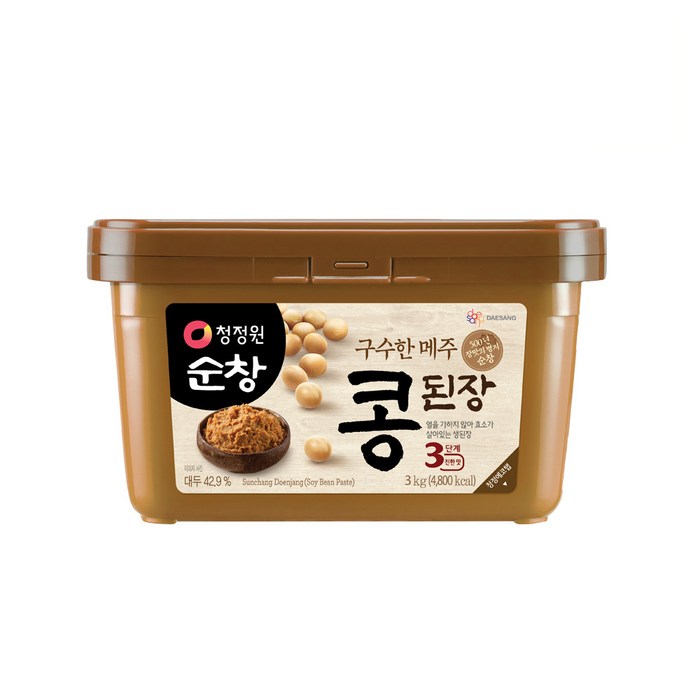 청정원순창 구수한 메주 콩된장, 3kg, 1개 대표 이미지 - 집된장 추천