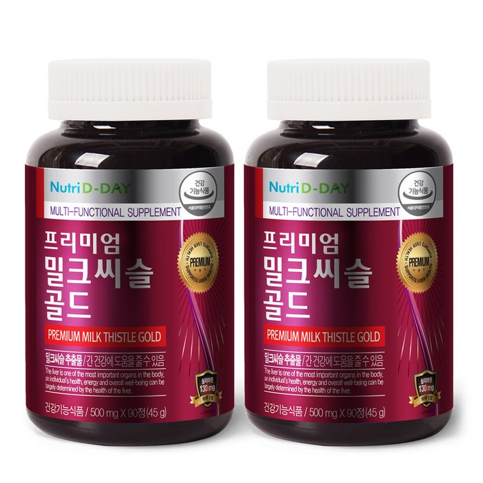 뉴트리디데이 프리미엄 밀크씨슬 골드 500mg, 90정, 2개 대표 이미지 - 간 영양제 추천