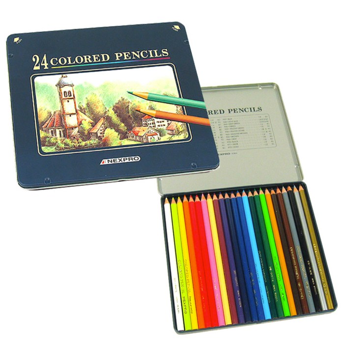문화 고급 색연필 세트, 24색 대표 이미지 - 고급 색연필 추천