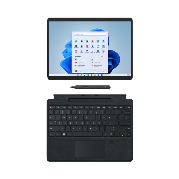 2022 마이크로소프트 Surface Pro8 13 + 타입커버 + 슬림펜 2, 플래티넘(Surface Pro8), 블랙(슬림펜2, 타입커버), 코어i5, 128GB, 8GB, WIN11 Home, 8PN-00014(Surface Pro), 8X6-00017(타입커버) 대표 이미지 - 서피스 타입커버 추천