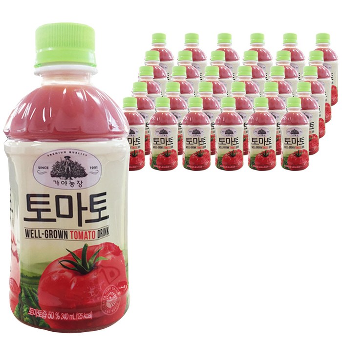 가야농장 토마토 주스, 340ml, 48개 대표 이미지 - 토마토주스 추천