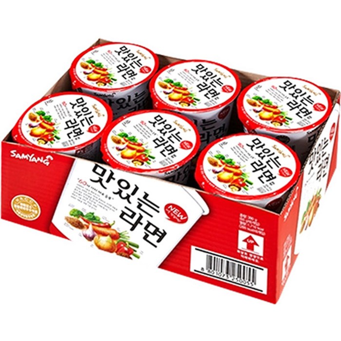 삼양 맛있는라면 컵라면 소컵 65g, 6개 대표 이미지 - 생라면 추천