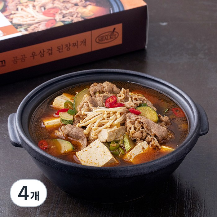 곰곰 우삼겹 된장찌개, 595g, 4개 대표 이미지 - 우삼겹 요리 추천