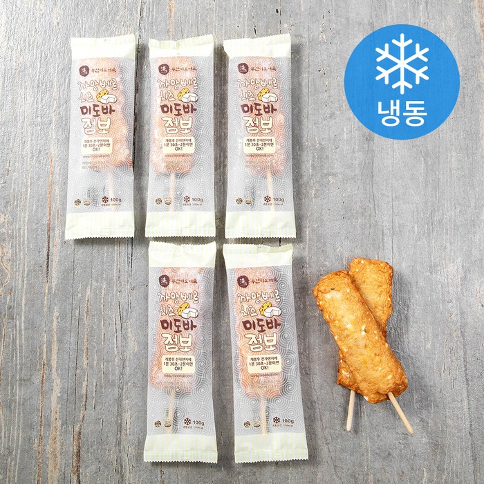 부산미도어묵 까망베르 치즈 미도바 점보 어묵바 (냉동), 100g, 5개 대표 이미지 - 어묵바 추천