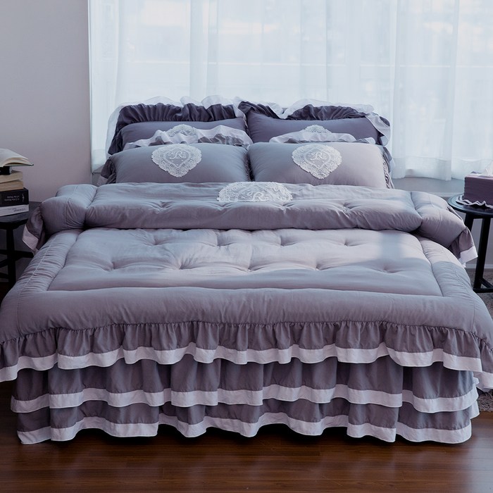 류금숙 프렌치감성 실키케어 차렵침구 숏롱 풀세트