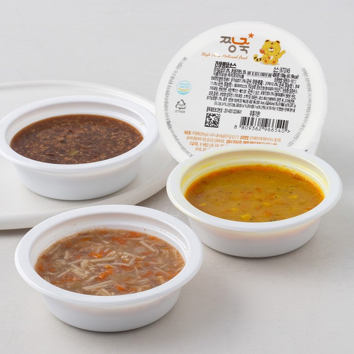 짱죽 덮밥소스 A세트 (12~15개월부터), (간장찜닭소스 + 한우불고기소스 + 안심짜장소스 + 모듬야채카레소스) x 100g, 1세트 대표 이미지 - 간장 연어 추천