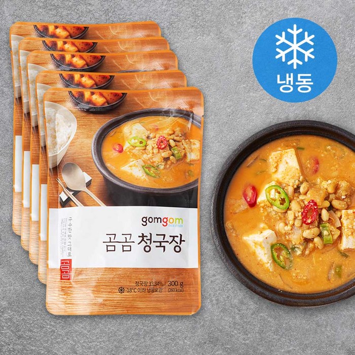 곰곰 청국장 (냉동), 300g, 5개 대표 이미지 - 청국장 추천