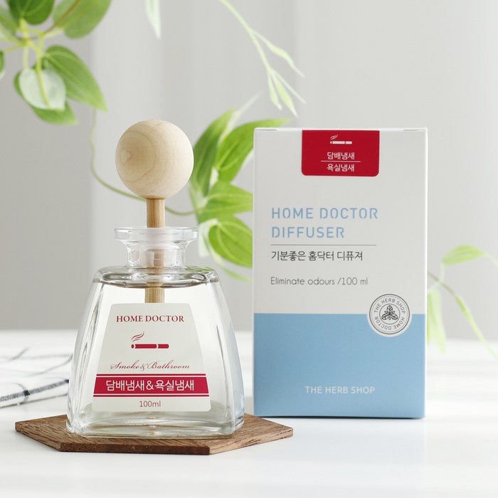 더허브샵 홈닥터 디퓨져 100ml, 담배냄새&욕실냄새 대표 이미지 - 화장실 방향제 추천
