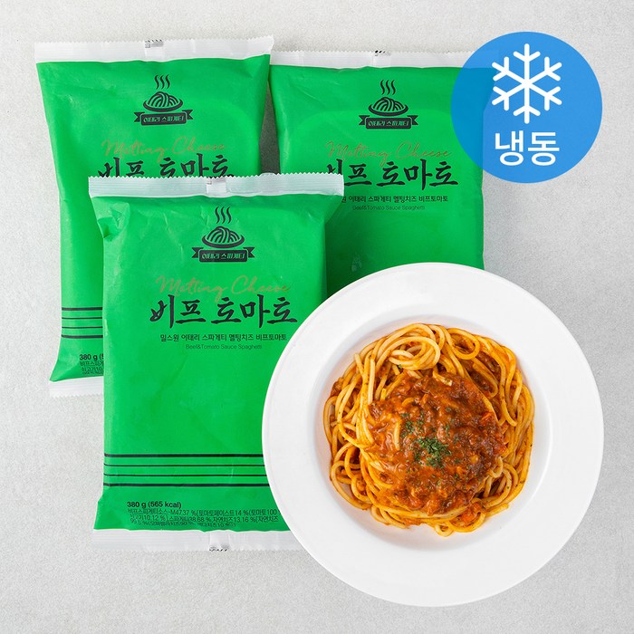 밀스원 이태리 스파게티 비프 토마토 스파게티 (냉동), 380g, 3개 대표 이미지 - 스파게티 추천