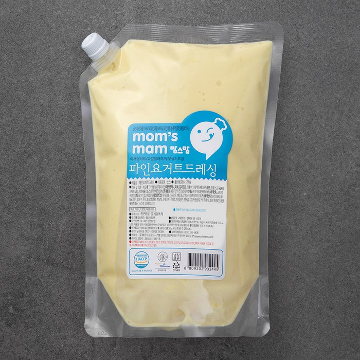 맘스맘 파인요거트드레싱, 2kg, 1개 대표 이미지 - 요거트 드레싱 추천