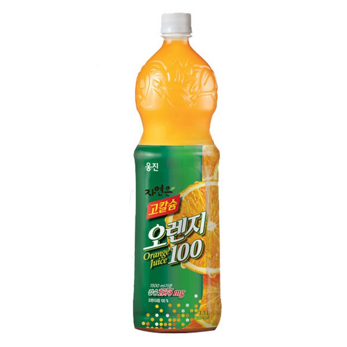 자연은 고칼슘 오렌지 페트 1.5L, 12개 대표 이미지 - 감귤주스 추천