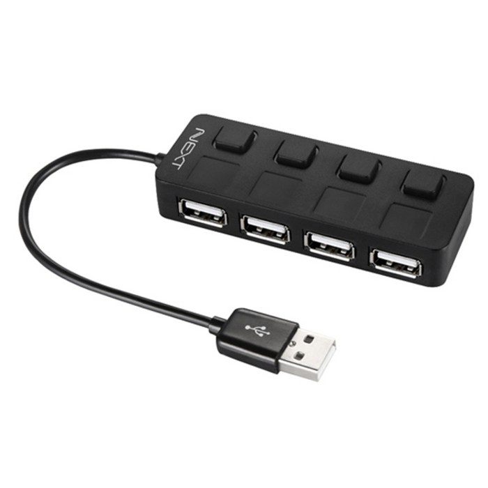 넥스트 USB 2.0 4Port 무전원허브 NEXT-204UH, 혼합 색상 대표 이미지 - USB 허브 추천