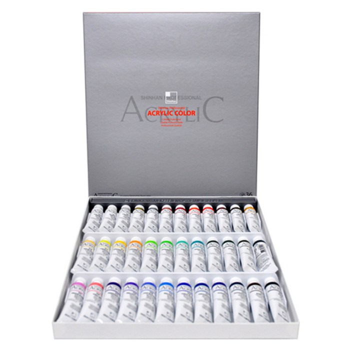 신한화구 아크릴물감 세트 전문가용, 20ml, 36색 대표 이미지 - 아크릴 물감 추천