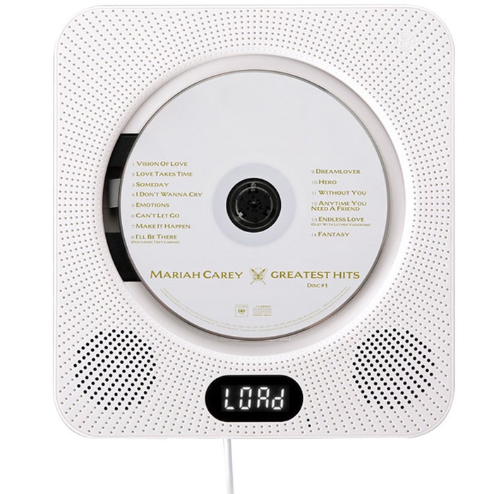 인비오 벽걸이용 CD DVD 블루투스 플레이어 WM-01BT, 화이트 대표 이미지 - DVD 플레이어 추천