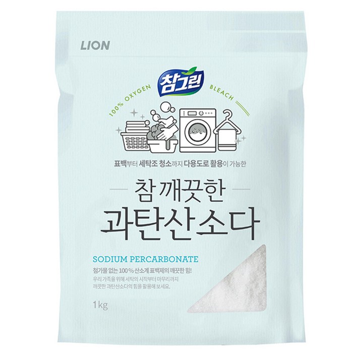 참그린 참 깨끗한 과탄산소다 주방세제 파우치, 1kg, 1개 대표 이미지 - 과탄산소다 추천