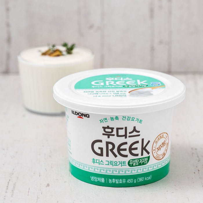 후디스 그릭요거트 무설탕 저지방, 450g, 1개 대표 이미지 - 플레인 요거트 맛있는 곳 추천