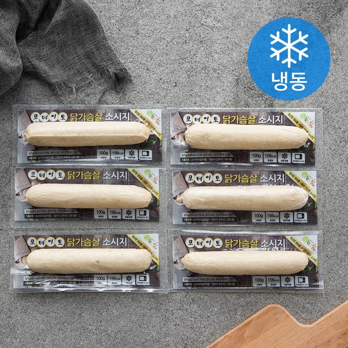 햇살닭 포테이토 닭가슴살 소시지 (냉동), 100g, 6팩 대표 이미지 - 랭킹닭컴 추천
