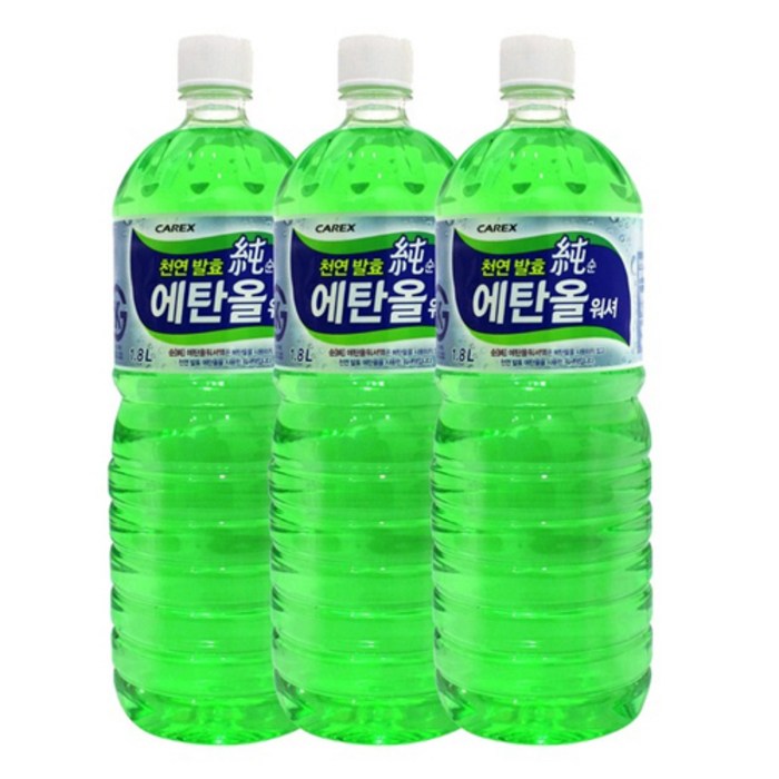 카렉스 천연 발효 순 에탄올 워셔액, 1.8L, 3개 대표 이미지 - 에탄올 워셔액 추천