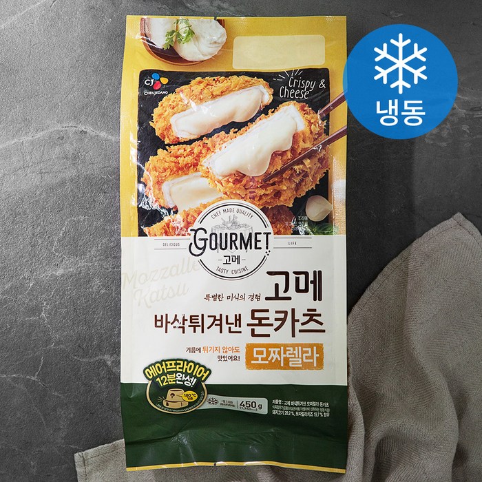 고메 바삭튀겨낸 모짜렐라 돈카츠 (냉동), 450g, 1개 대표 이미지 - 통등심 돈까스 추천