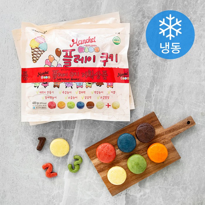 맨치트 플레이 쿠키 (냉동), 420g, 2개 대표 이미지 - 냉동빵 추천