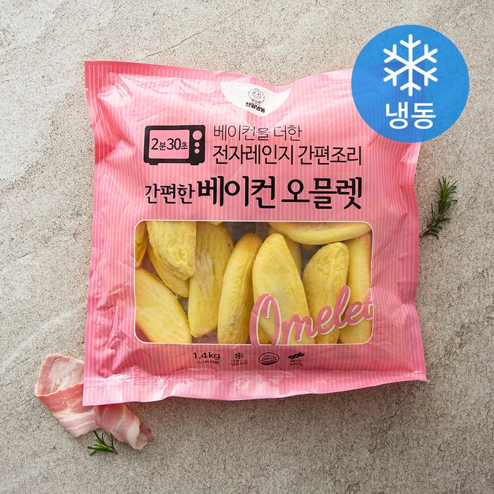 천일식품 간편한 베이컨 오믈렛 (냉동), 1.4kg, 1개 대표 이미지 - 버터바 추천